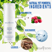 Load image into Gallery viewer, BELA DIVO Dark Spot Cream - Natural Underarm & Intimate Cream - Dark Spot Corrector - for Face and Sensitive Skin, Armpit, Knees, Elbows - for Hyperpigmentation and Even Skin Tone - Alpha Arbutin, Niacinamide (1.7OZ/50ML)